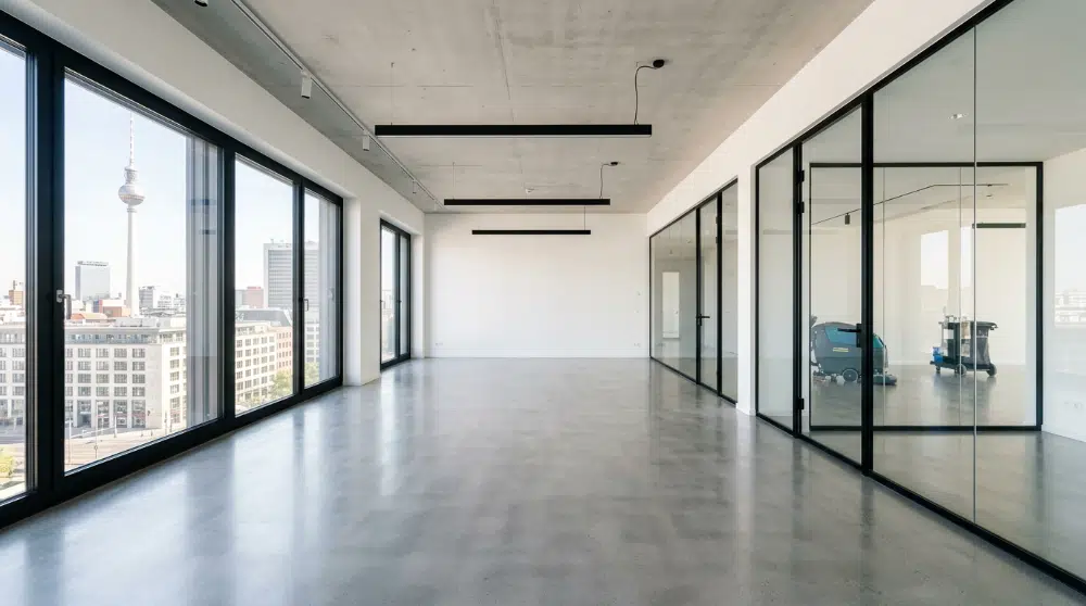 Bezugsfertiges Büro in Berlin nach professioneller Baureinigung
