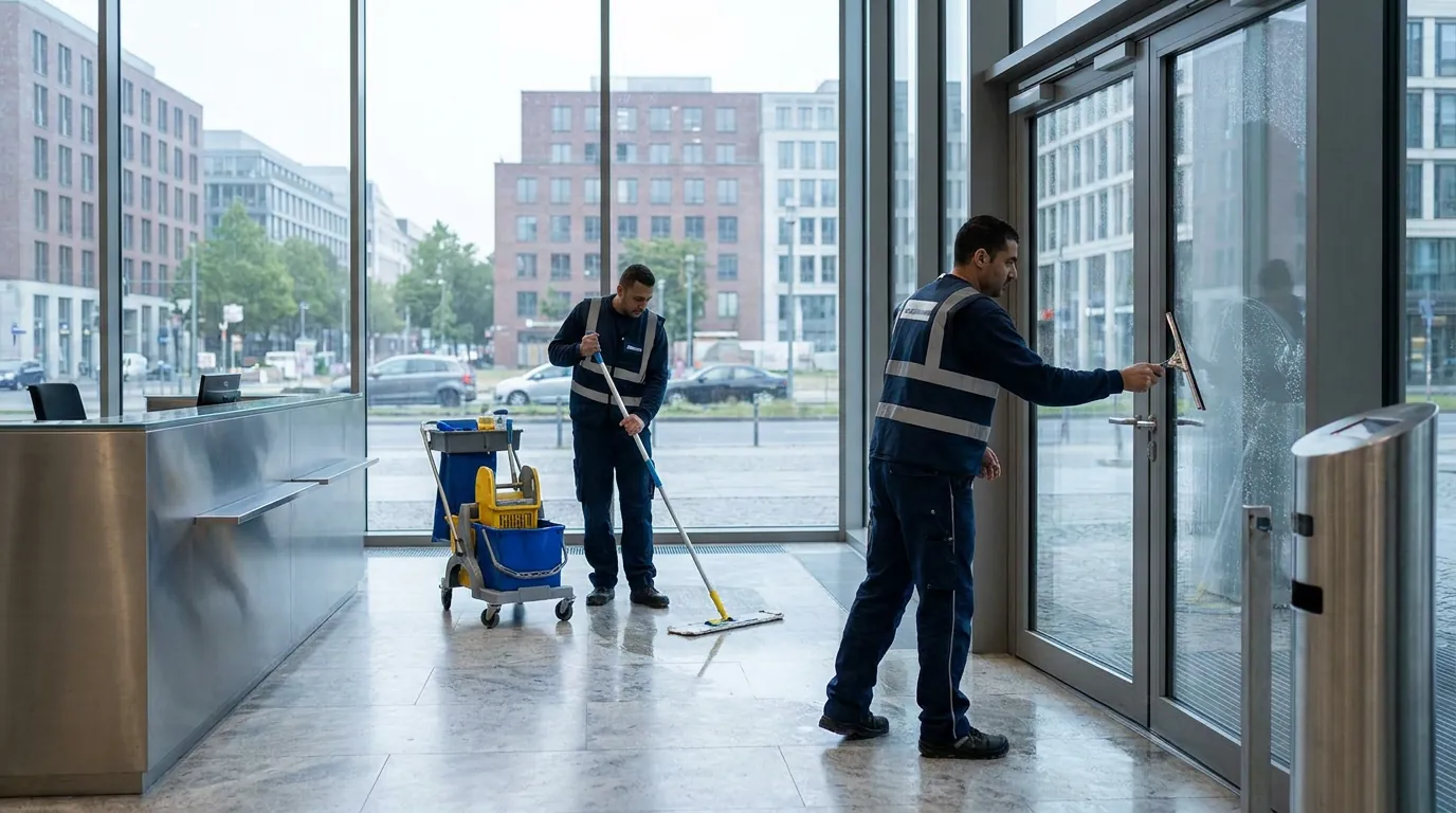 Büroreinigung in repräsentativem Empfangsbereich