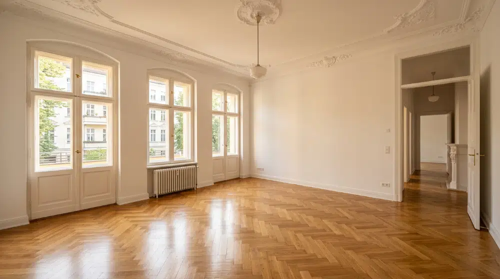 Sanierter Berliner Altbau nach der Endreinigung übergabebereit